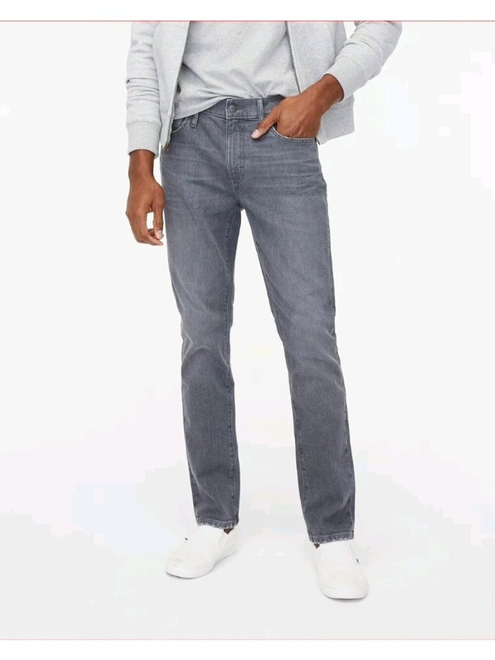 NWT J.Crew Factory Mens 35x32 Slim Fit Grey Signature Flex Stretch Jeans BG155